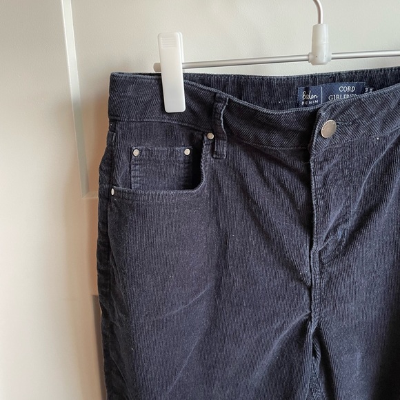 Boden Denim Corduroy Cord Girlfriend Navy Pants - Picture 5 of 15